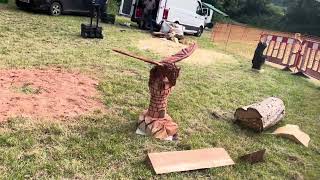 A fabulous range of wooden sculpture at Caerleon festival 2024 [upl. by Ecnarual709]