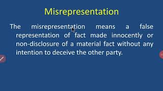 Misrepresentation [upl. by Nedi]