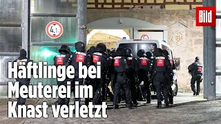 Gefängnismeuterei Polizei stürmt Knast in Thüringen  JVA Untermaßfeld [upl. by Sholes432]